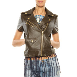 Leather Jacket Michael Kors dark brown